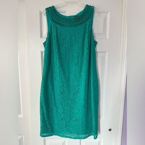 Jessica Howard Teal Cocktail Lace Dress